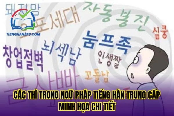 Các thì trong ngữ pháp tiếng Hàn trung cấp minh họa chi tiết