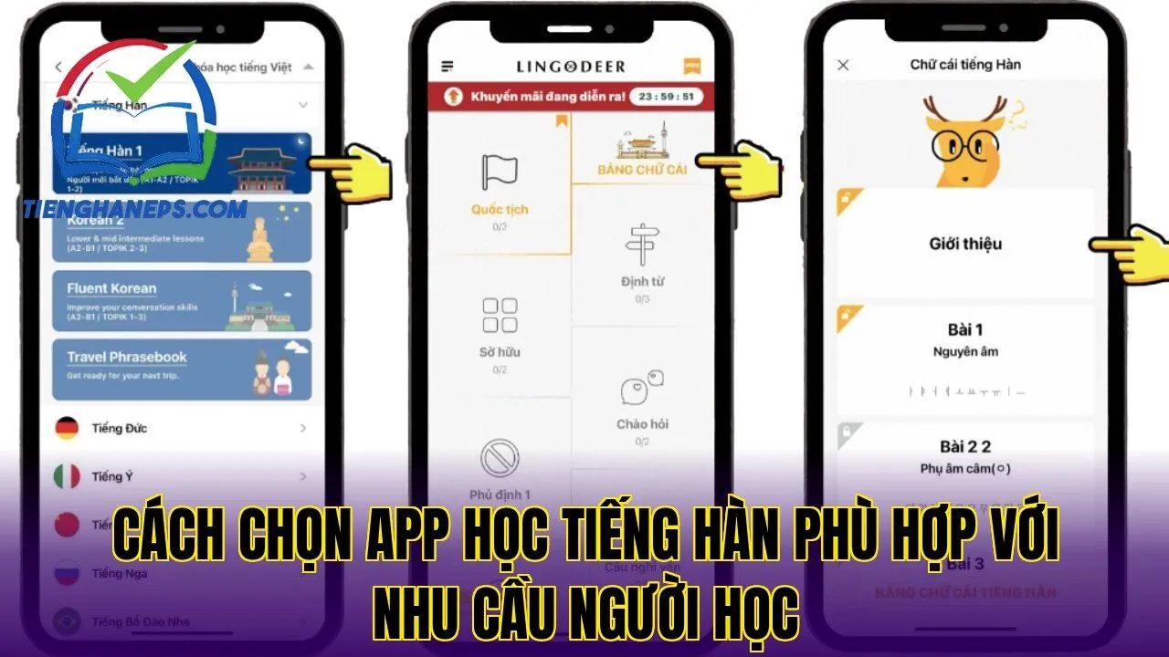 Cách chọn app học tiếng Hàn phù hợp với nhu cầu người học