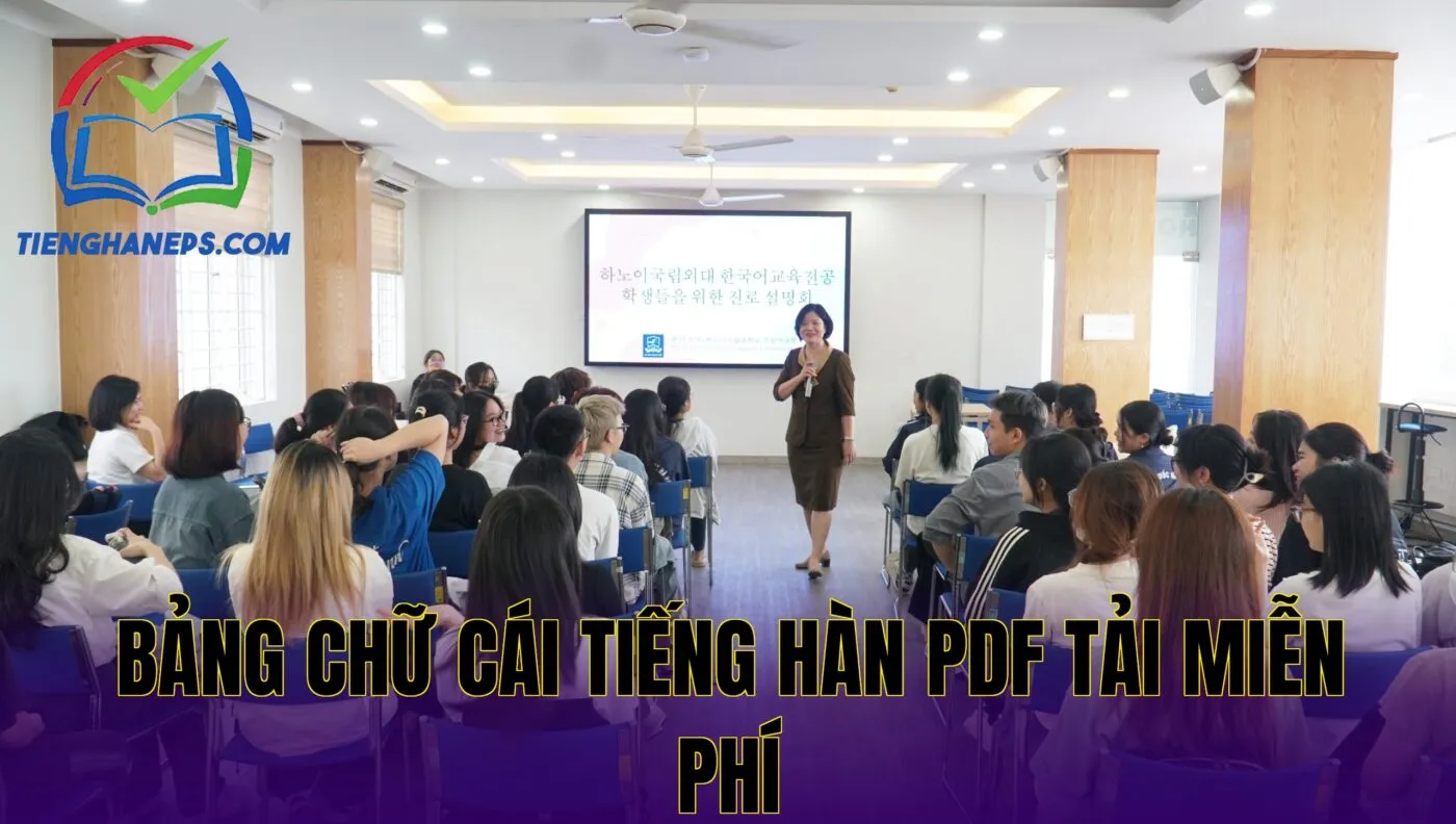 Bảng chữ cái tiếng Hàn PDF tải miễn phí