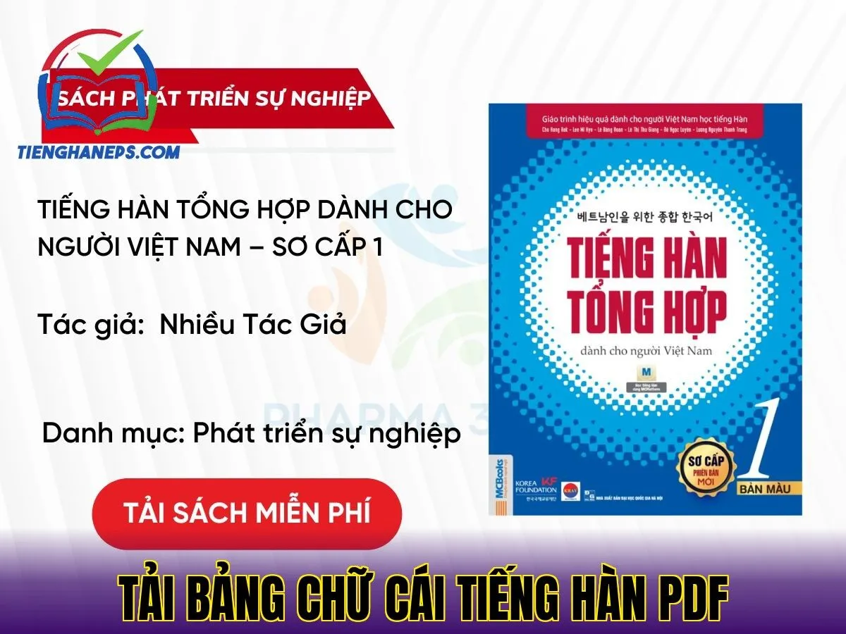 Tải bảng chữ cái tiếng Hàn PDF