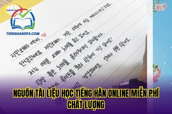 Nguồn tài liệu học tiếng Hàn online miễn phí chất lượng
