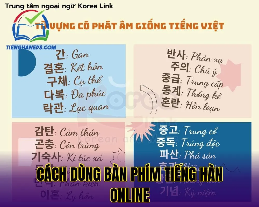 Cách dùng bàn phím tiếng Hàn online