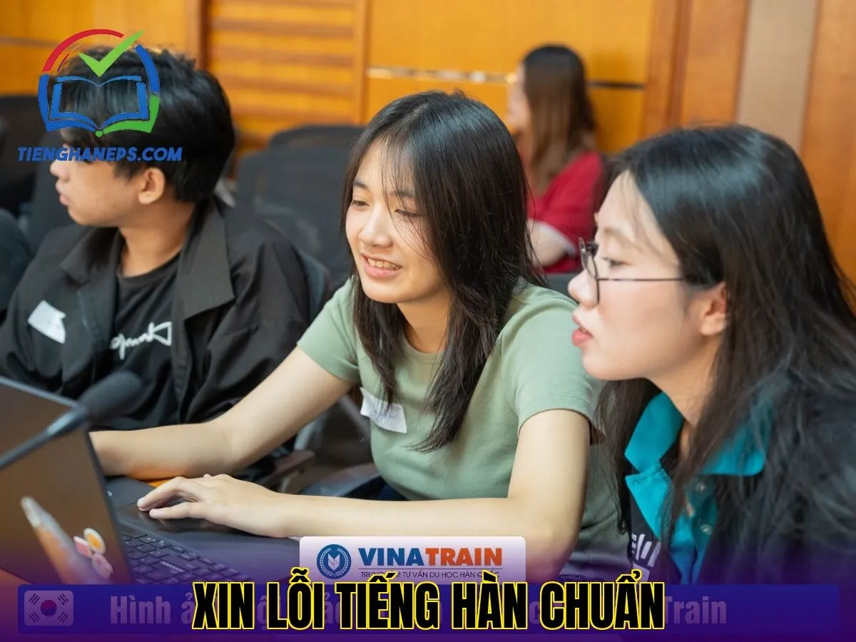 Xin lỗi tiếng Hàn chuẩn