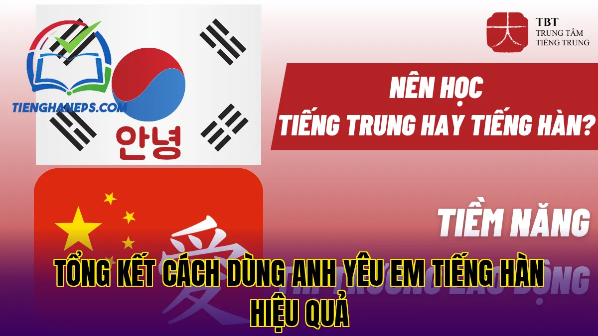 Tổng kết cách dùng anh yêu em tiếng Hàn hiệu quả