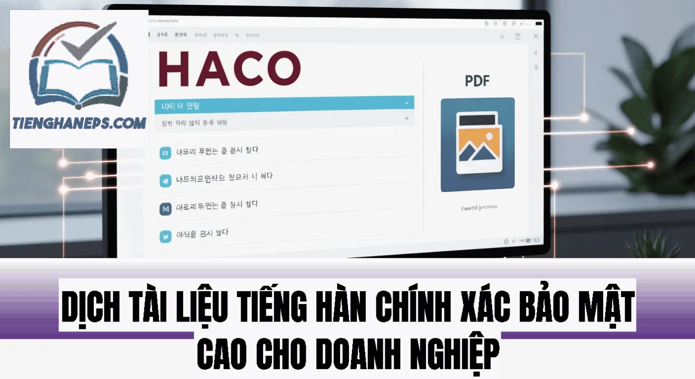 dịch tài liệu tiếng Hàn chính xác bảo mật cao cho doanh nghiệp