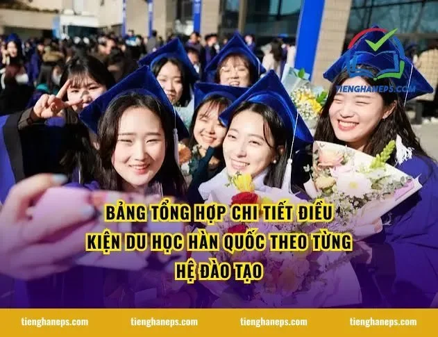 Bảng tổng hợp chi tiết điều kiện du học Hàn Quốc theo từng hệ đào tạo